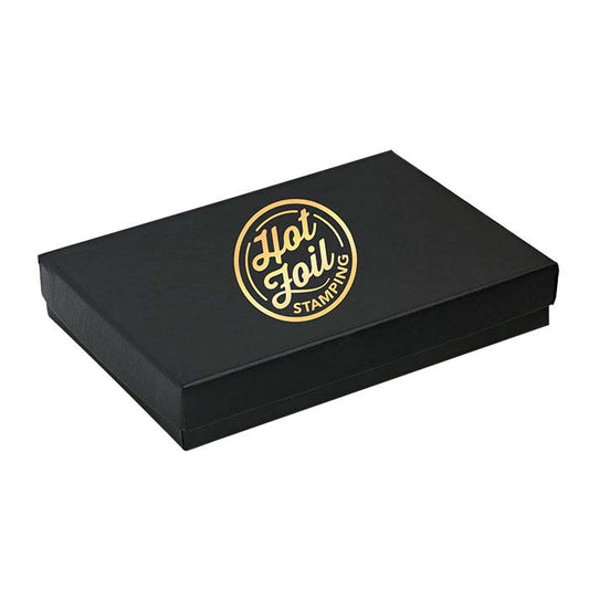 Black Satin Paper-Covered 133.35mm x 95.25mm x 22.22mm Gift Box