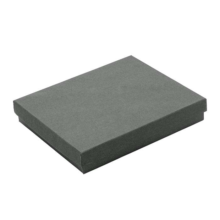 Slate Gray Paper-Covered 152.4mm x 127.0mm x 25.4mm Gift Box