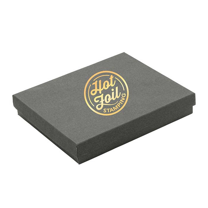 Slate Gray Paper-Covered 152.4mm x 127.0mm x 25.4mm Gift Box