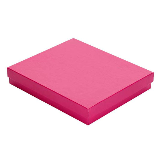 Glossy Fuchsia Paper-Covered 152.4mm x 127.0mm x 25.4mm Gift Box