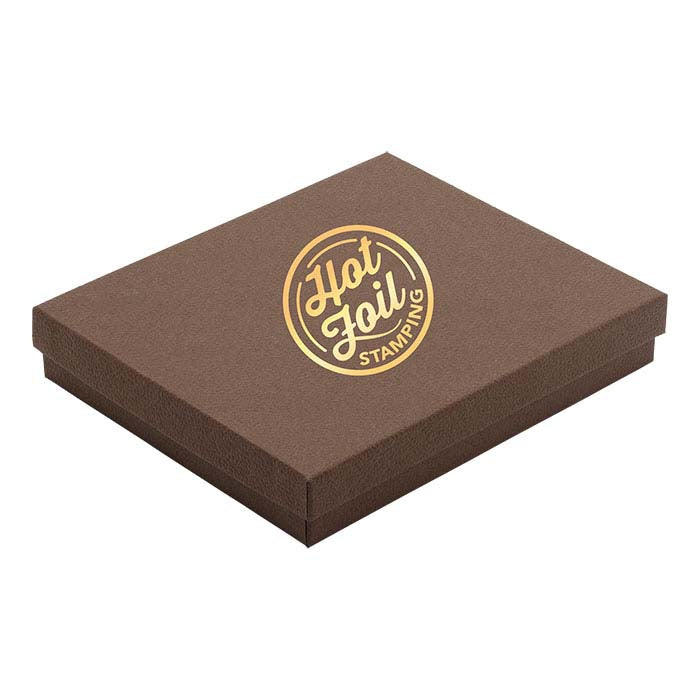 Coffee Shop Cocoa Recycled-Paper Textured 152.4mm x 127.0mm x 25.4mm Gift Box