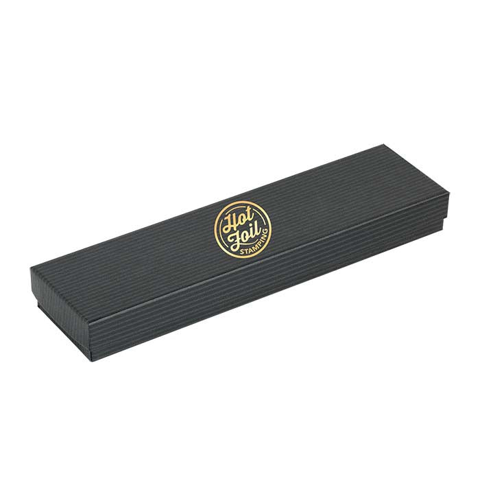 Black Pintripe Recycled-Paper Gift Box