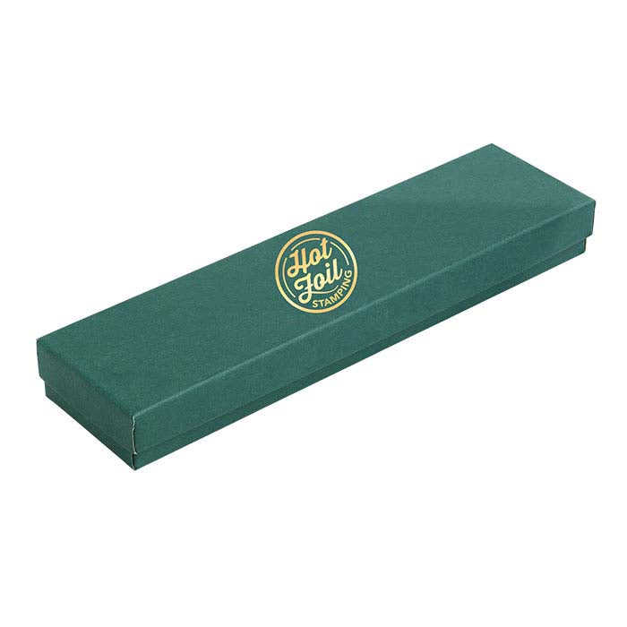 Tannengrüne Geschenkbox aus Recyclingpapier, 203,2 mm x 50,8 mm x 22,22 mm