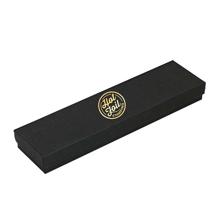 Matte Black Recycled-Paper 203.2mm x 50.8mm x 22.22mm Gift Box