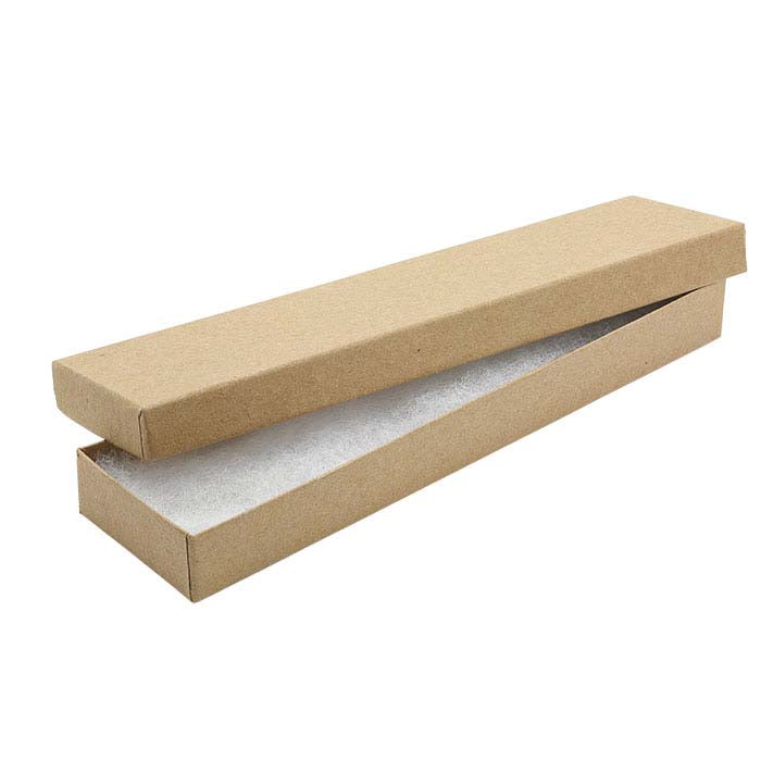 Boîte cadeau en papier kraft recyclé 203,2 mm x 50,8 mm x 22,22 mm