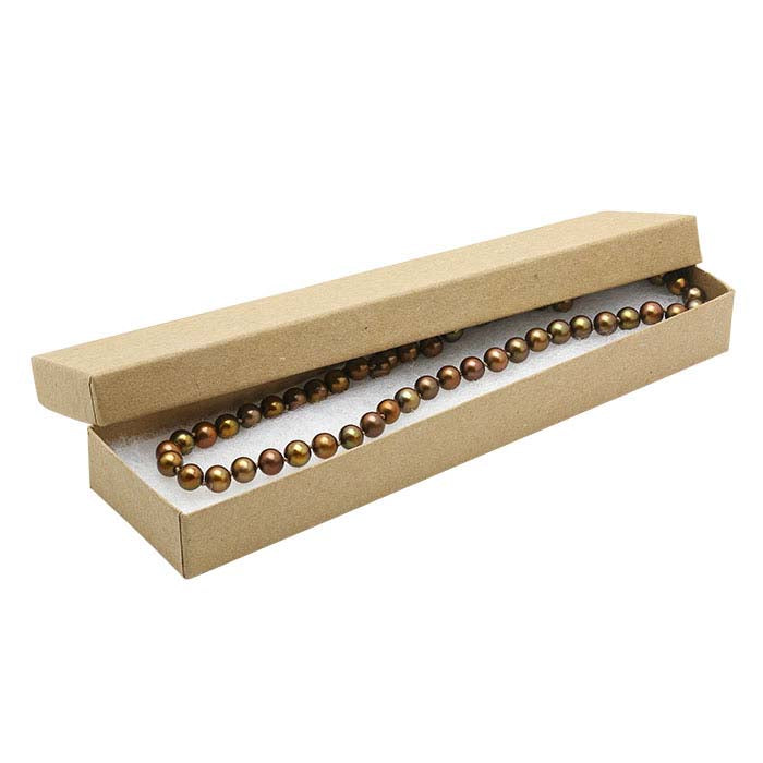 Boîte cadeau en papier kraft recyclé 203,2 mm x 50,8 mm x 22,22 mm