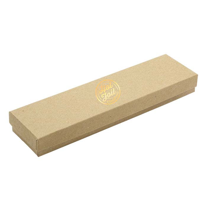 Boîte cadeau en papier kraft recyclé 203,2 mm x 50,8 mm x 22,22 mm