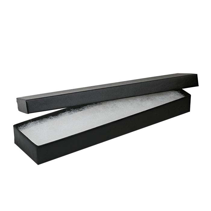 Black Satin Paper-Covered 203.2mm x 50.8mm x 22.22mm Gift Box