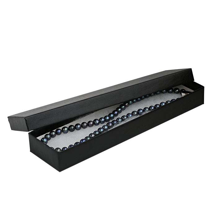 Black Satin Paper-Covered 203.2mm x 50.8mm x 22.22mm Gift Box