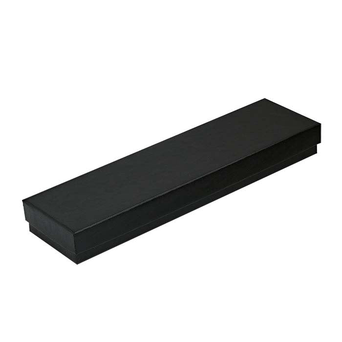 Black Satin Paper-Covered 203.2mm x 50.8mm x 22.22mm Gift Box