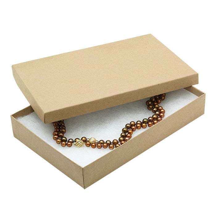 Kraft Recycled-Paper 203.2mm x 139.7mm x 31.75mm Gift Box