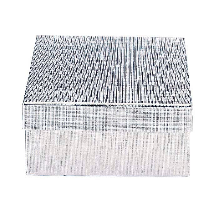 Silver Foil Linen-Finish Recycled-Paper Gift Box