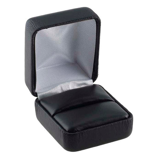 Black Faux Leather Ring Gift Box