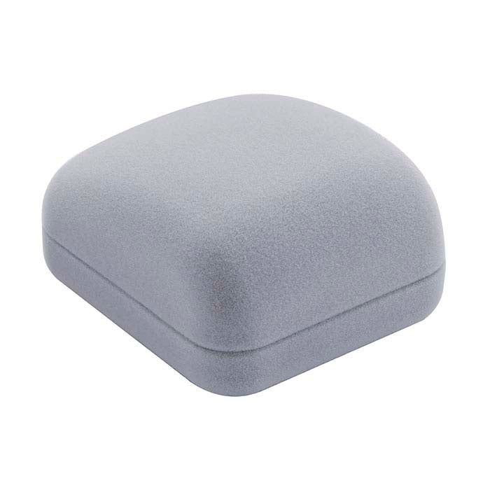 Gray Flocked Velour Pendant or Earring Gift Box