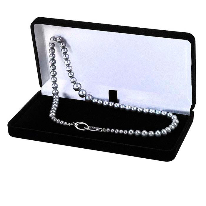 Flocked Velour Necklace Gift Box