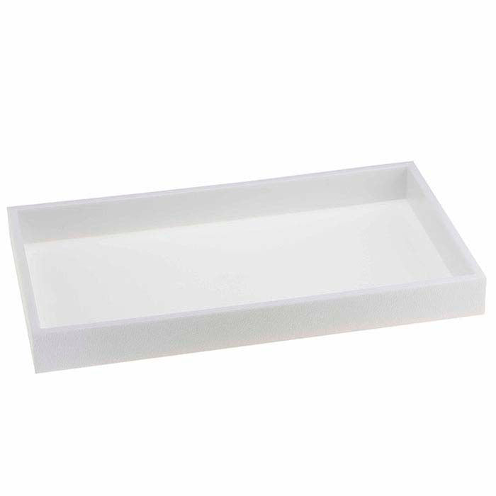 White Plastic Stackable Full-Size Tray