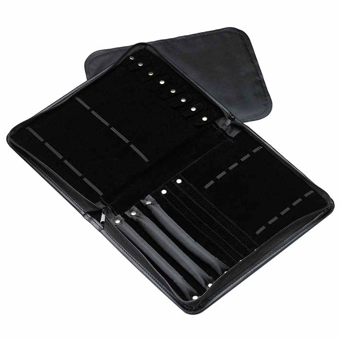 Black Faux Leather Combination Portfolio