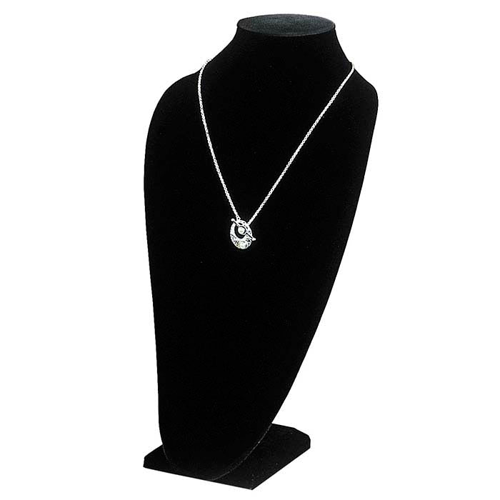 Black Velvet Necklace Bust Display