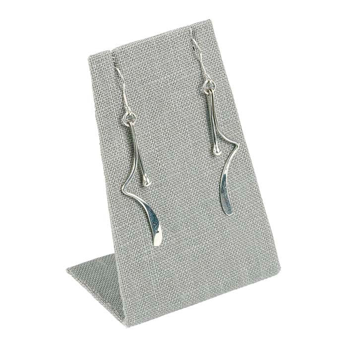 Silver Linen Tapered Pendant or Earring Display