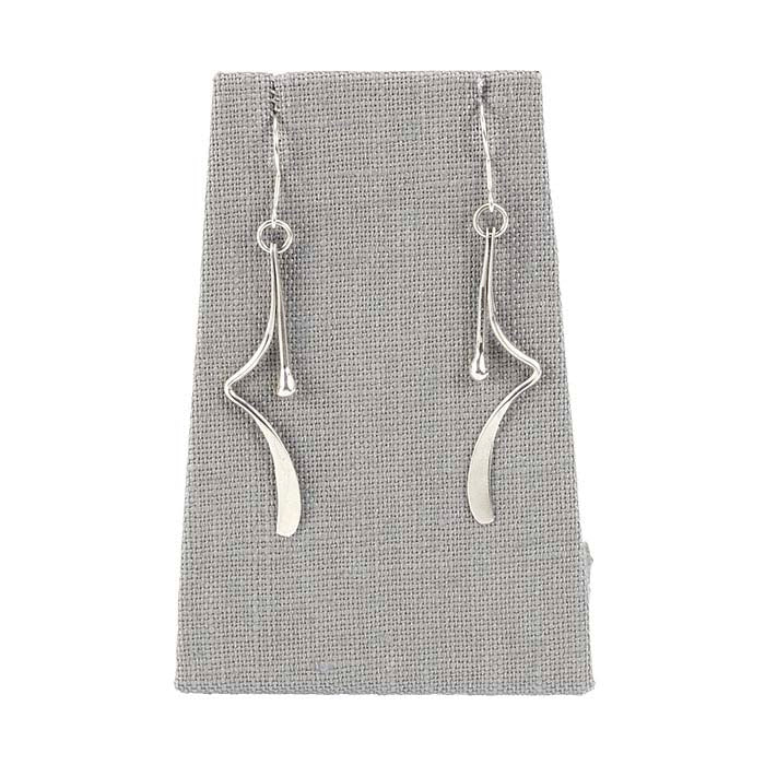Silver Linen Tapered Pendant or Earring Display