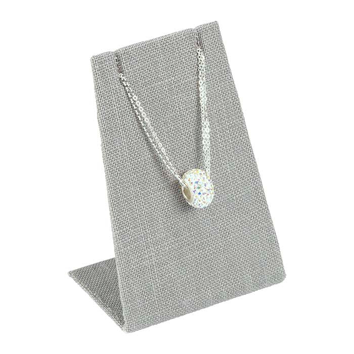 Silver Linen Tapered Pendant or Earring Display