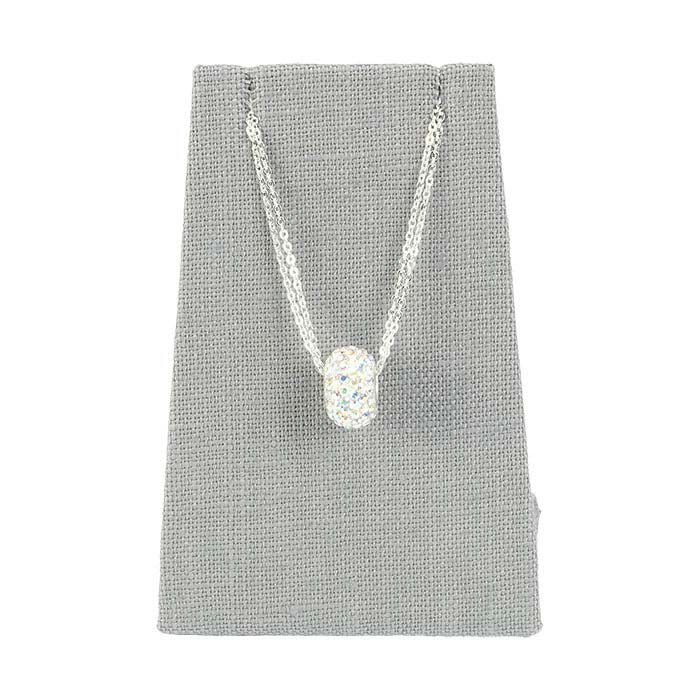 Silver Linen Tapered Pendant or Earring Display