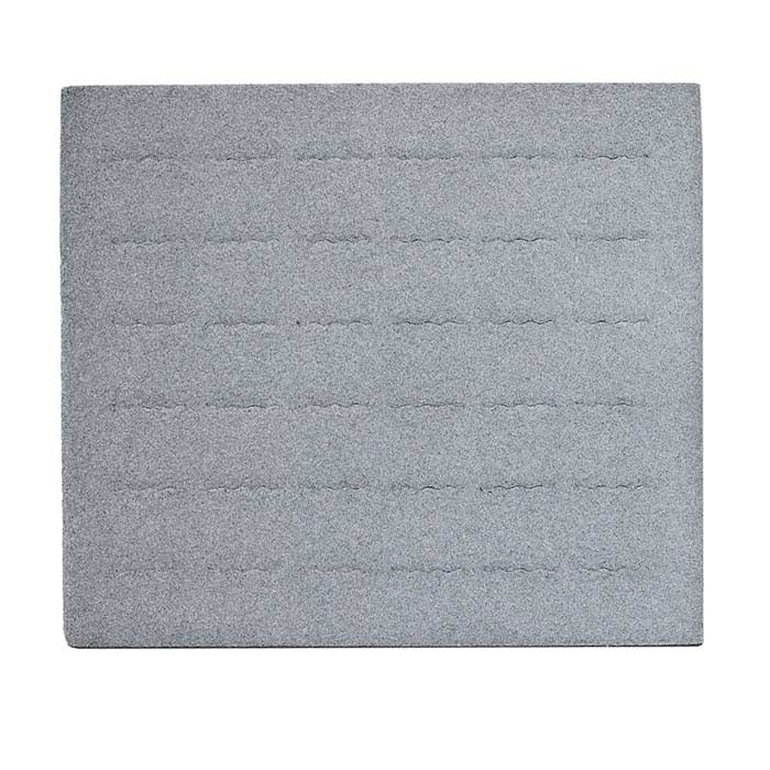 Gray Velour-Flocked 36-Ring Half-Size Tray Insert