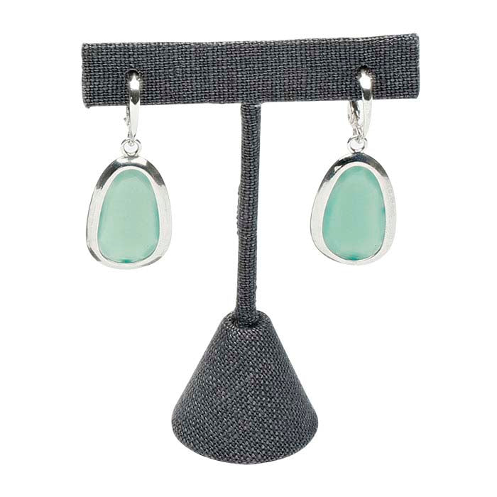 Gray Linen T-Stand Earring Display, 88.9 mm
