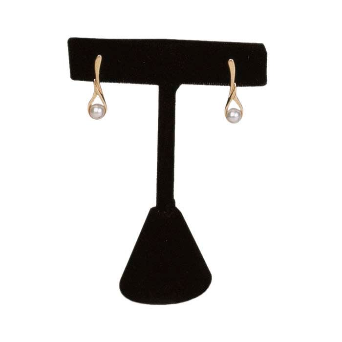 Black Velvet T-Stand Earring Display, 88.9 mm