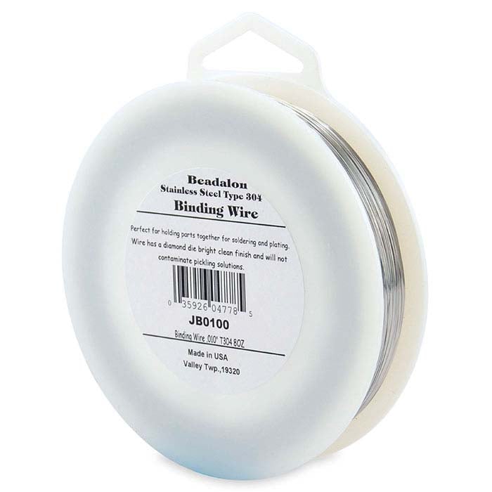 Stainless Steel Round Wire for Handling and Binding, 0.25mm, 0.23 kg. Spool