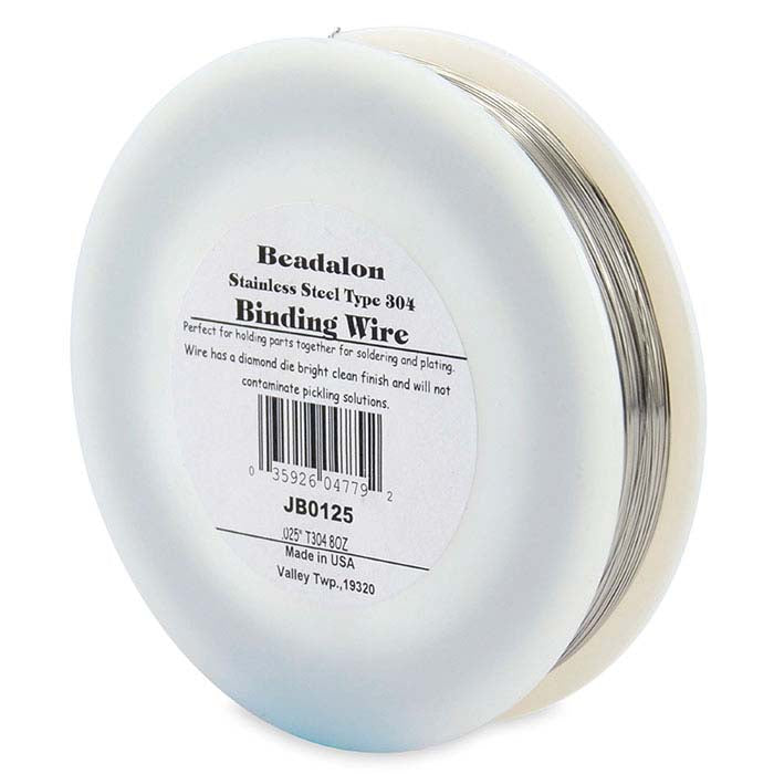 Stainless Steel Round Wire for Handling and Binding, 0.32mm, 0.23 kg. Spool