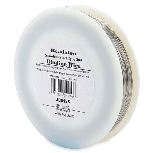Fil rond en acier inoxydable pour manipulation et ligature, 0,32 mm, bobine de 0,23 kg.