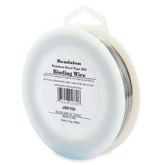 Fil rond en acier inoxydable pour manipulation et ligature, 0,40 mm, bobine de 0,23 kg.