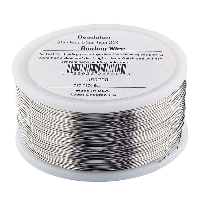 Stainless Steel Round Wire for Handling and Binding, 0.51mm, 0.23 kg. Spool