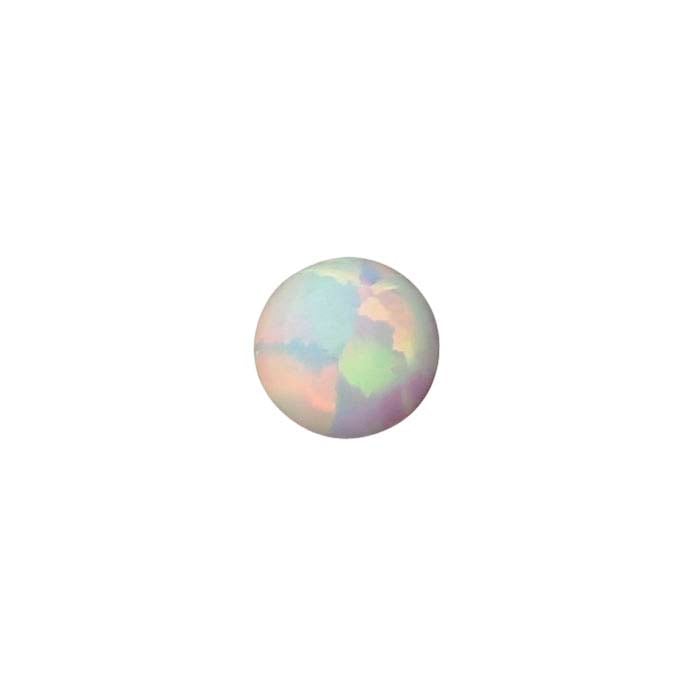 Kyocera White Opal 3mm Round Cabochon
