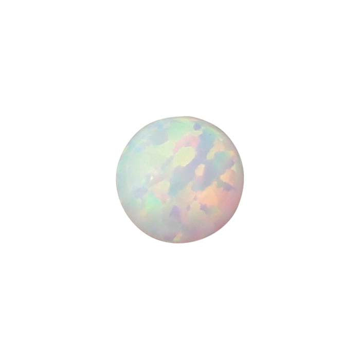 Kyocera White Opal 4mm Round Cabochon