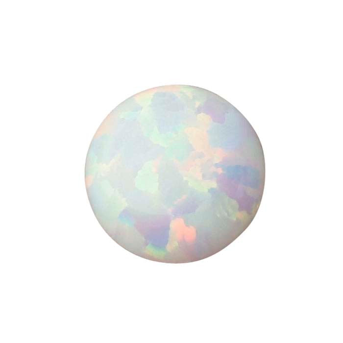 Kyocera White Opal 6mm Round Cabochon