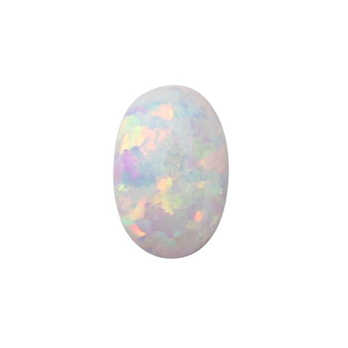 Kyocera White Opal 6 x 4mm Oval Cabochon