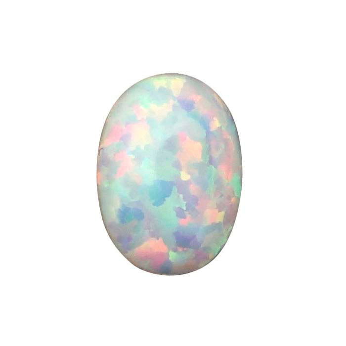 Kyocera White Opal 7 x 5mm Oval Cabochon