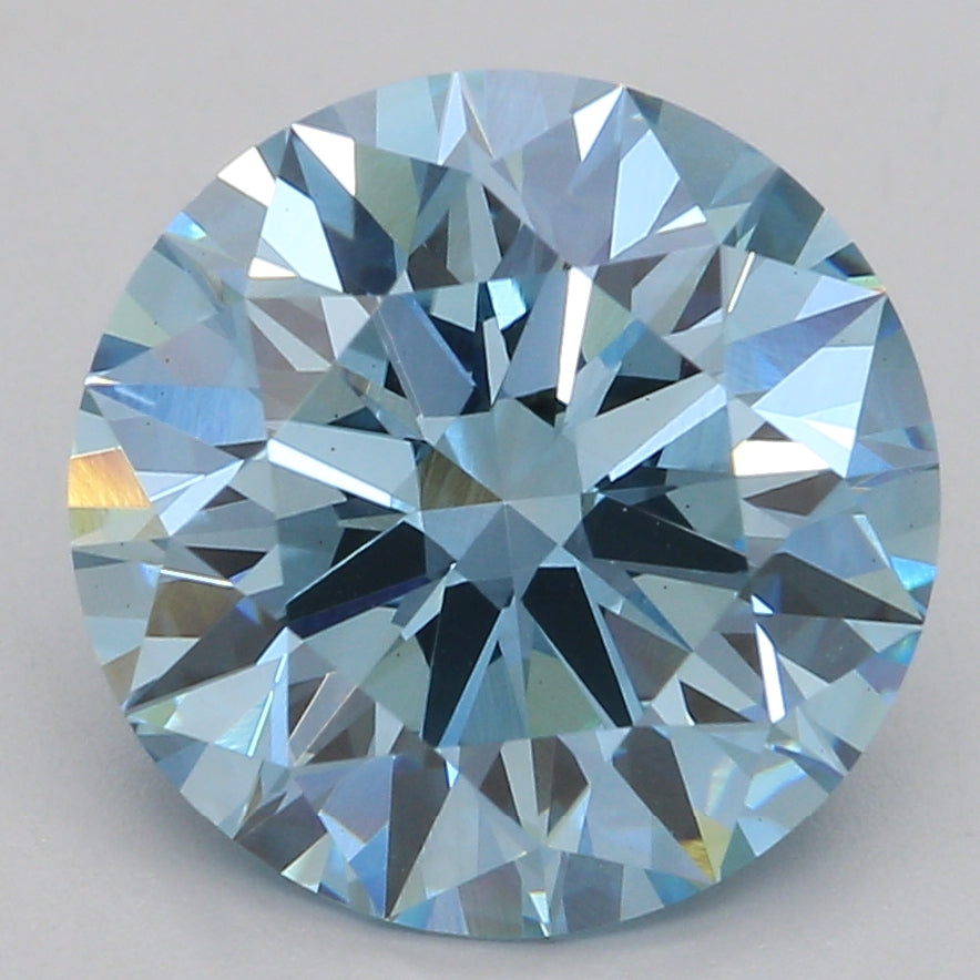 Lab-Grown Diamond 2.74ct, Round, Blue, VS1