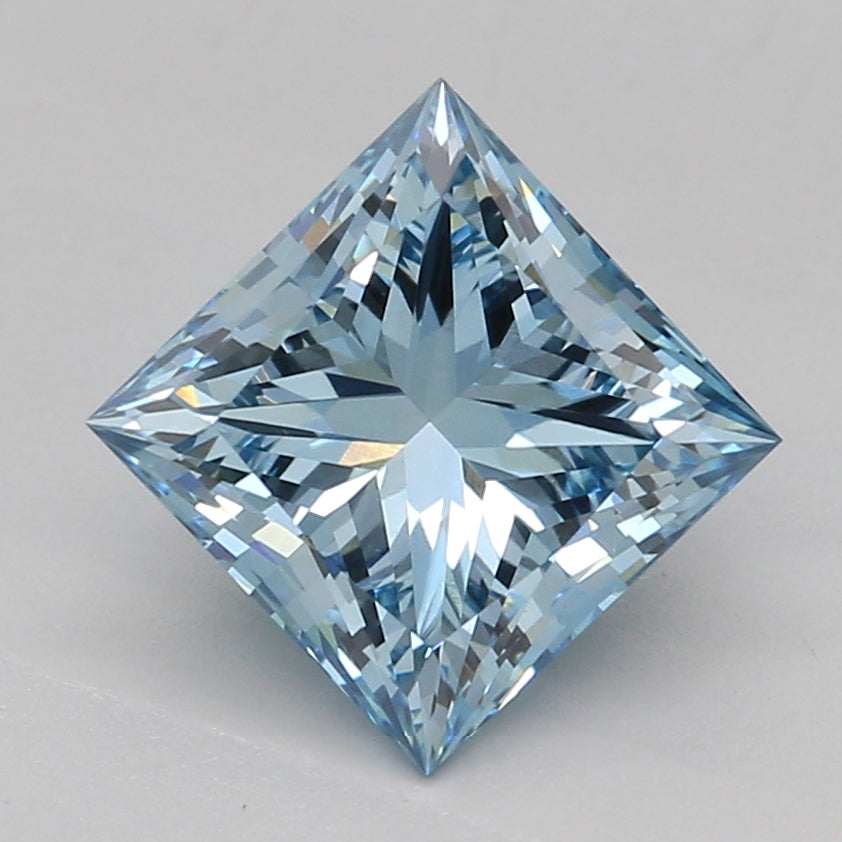 Lab-Grown Diamond 1.08ct, Princess, Blue, VS1