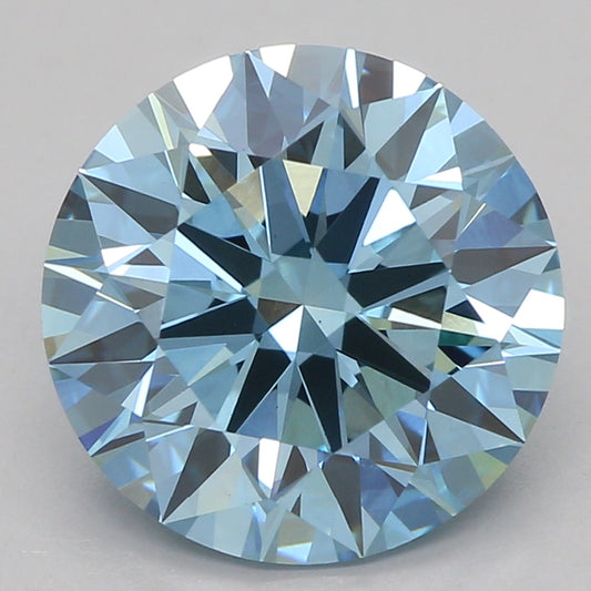 Lab-Grown Diamond 2.56ct, Round, Blue, VS1