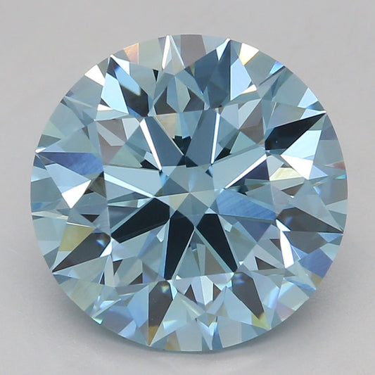 Lab-Grown Diamond 2.51ct, Round, Blue, VVS2