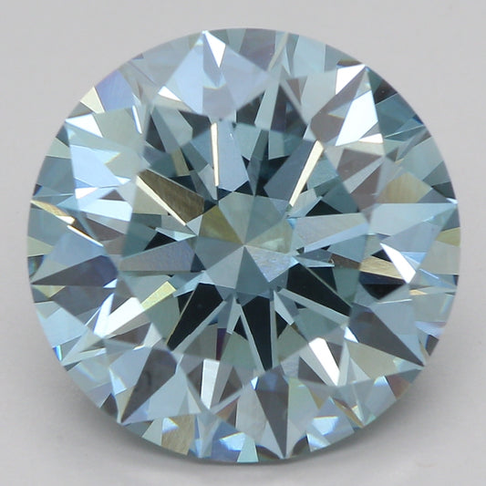 Lab-Grown Diamond 5.01ct, Round, Blue, VVS2