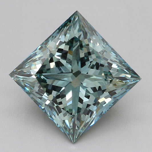 Lab-Grown Diamond 2.07ct, Princess, Green, SI1