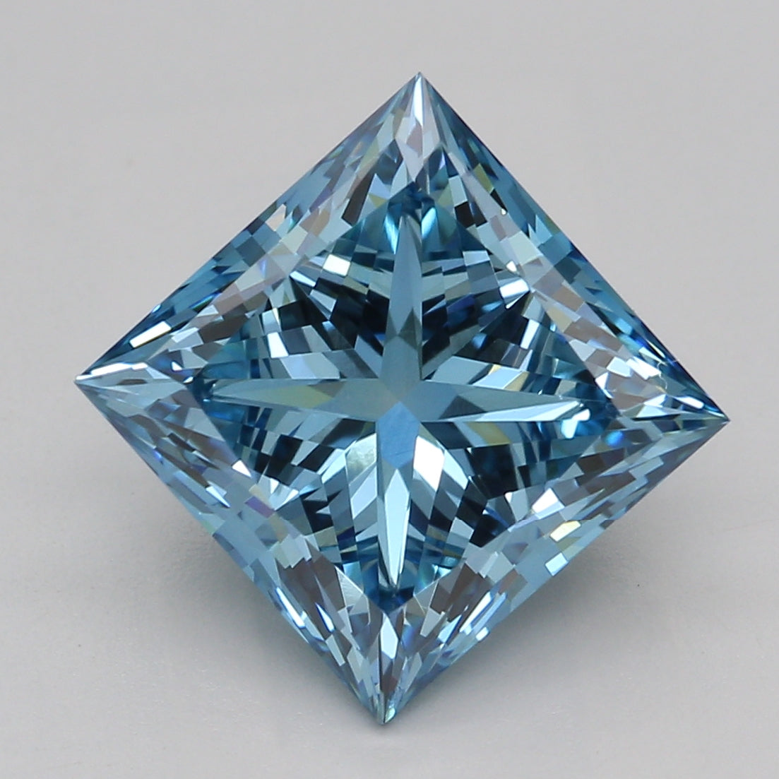 Lab-Grown Diamond 2.57ct, Princess, Blue, VVS2