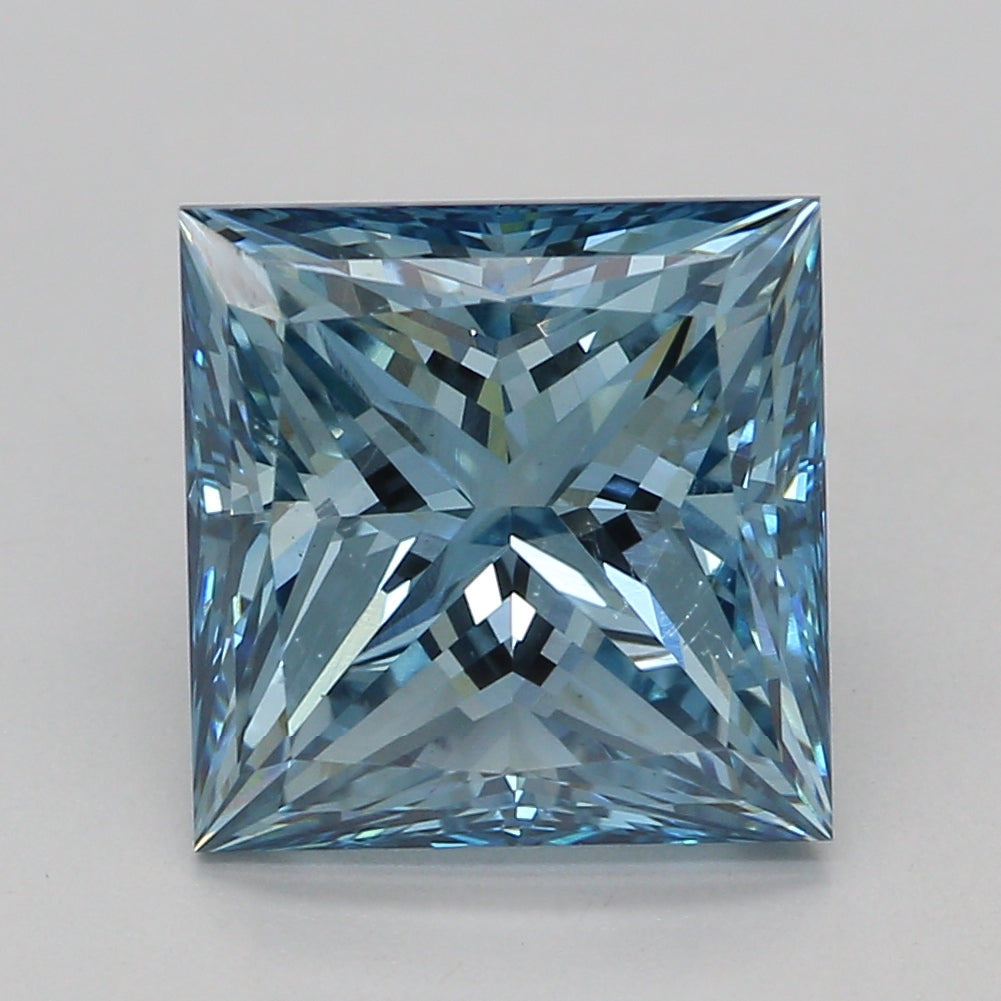 Lab-Grown Diamond 2.29ct, Princess, Blue, VVS2