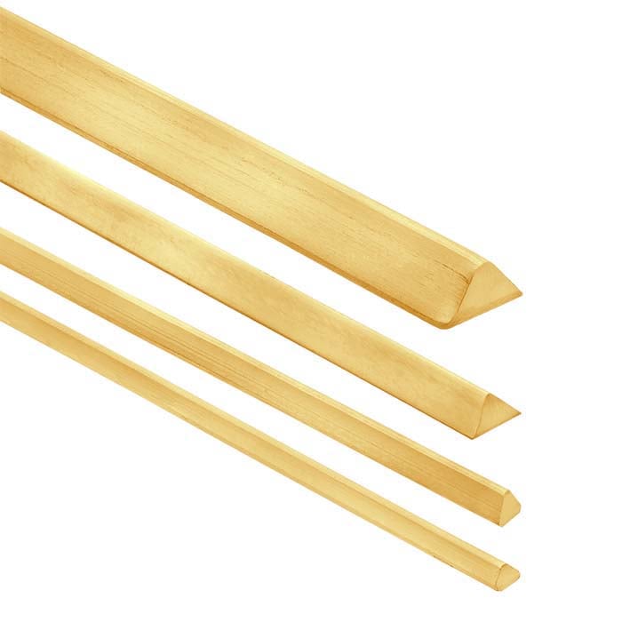14K Yellow Gold #8 Triangle Wire, Dead-Soft