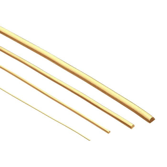 14K Yellow Gold Half-Round Wire, 3.26mm, Dead-Soft