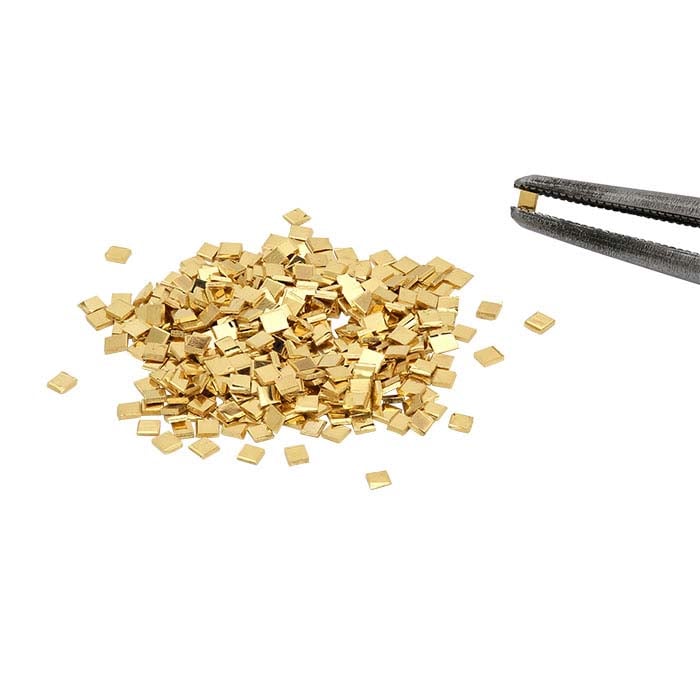 14K Plumb Yellow Gold Chip Solder, Hard